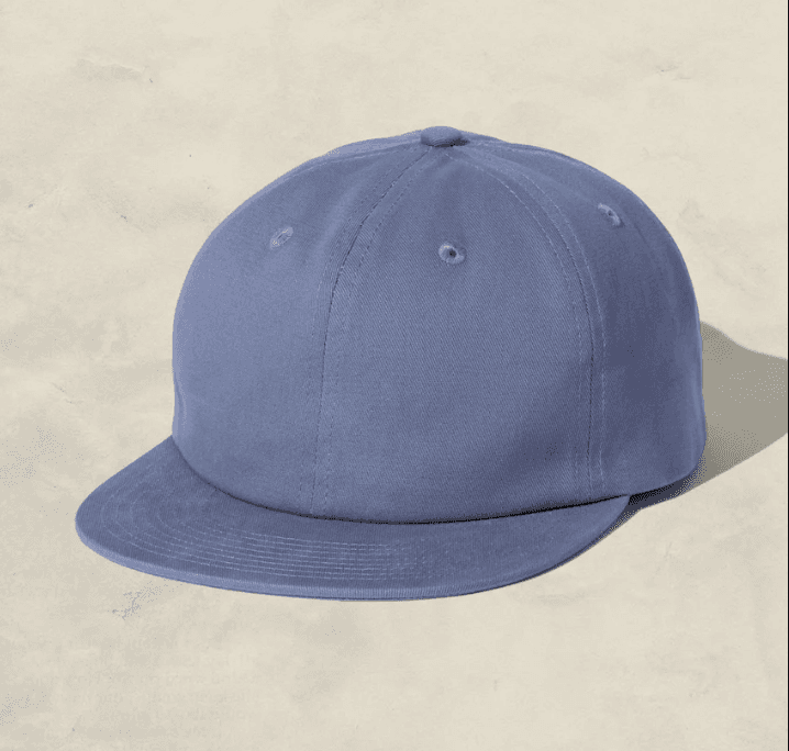Slate blue six-panel cap